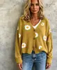 Nuevo Cárdigan de Punto con Bordado de Margarita para Mujer, Estilo Perezoso, Otoño/Invierno 2026 Europeo y Americano, Chaqueta Suéter, Transfronterizo Amazon