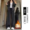 Pantalones Finos Blanco-Gris para Mujer, Primavera y Otoño, de Cintura Alta, Adelgazantes, Caídos, Petite, Casual, Engrosados, Pantalones de Chándal Deportivos, Pantalones de Pierna Ancha