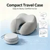 Almohada de Viaje en Forma de U Almohada para Cuello de Avión Portátil Tren de Alta Velocidad Coche Almohada Cervical en U Almohada para Espalda Set de Almacenamiento