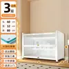 Librero Color Acero con Puertas de Cristal, Vitrina para el Hogar, Vitrina a Prueba de Polvo, Armario de Almacenamiento de Pie