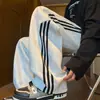 Pantalones Deportivos Casuales Negros Americanos para Hombre, Adolescentes Otoño e Invierno, Pantalones Rectos Rayados Atractivos, Pantalones Anchos Holgados