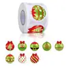 Transfronterizo 500 Hojas/Rollo Pegatinas Navideñas Bolas de Navidad Pegatinas Decorativas para Sobres y Tarjetas Decoración Navideña para Hornear Regalo