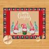 Novo jogo americano de mesa de Natal Papai Noel alce atmosfera de feriado placemat decorativo tapete isolante pode ser entregue em nome de uma peça