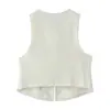 Atacado para comércio exterior 2026 Moda casual europeia e americana colete bordado sem mangas de abotoamento simples para mulheres D17389