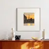 Vida Tranquila: Pintura Decorativa Paisaje Minimalista Francés para Sala de Estar, Estilo Nórdico Mid-Century para Comedor, Vestíbulo, Arte de Pared para Dormitorio