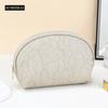 Nova bolsa de cosméticos PU grande capacidade bolsa de cosméticos à prova d'água bolsa semicircular bolsa de cosméticos bolsa de cosméticos bolsa de cosméticos