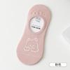 Meias de urso de desenho animado para barco femininas finas antiderrapantes de silicone não caem com meias invisíveis infantis de verão simples baixas atacado