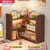 Estantería de esquina para escritorio, estante simple para escritorio de dormitorio estudiantil, pequeño armario de almacenamiento multicapa para estación de trabajo de oficina