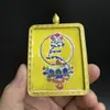 Artesanía Estilo Xizang Colgante Pequeño Thangka de Aleación Colgante Thangka Amuleto de Buda Dorado
