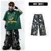 Ropa infantil hiphop hip-hop marca de moda hip-hop traje verde ropa de moda infantil niños moda callejera chicas disfraz 1 de junio
