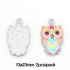 AliExpress Lindo Búho Pequeño Hoja Joyería para la Oreja Accesorios Aretes Material DIY Hecho a Mano Aleación Gota Aceite Colgante