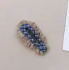 Grampo de Cabelo Elegante Azul com Bolinhas para Meninas, Versátil e Doce Presilha para Franja, Grampo de Cabelo de Alta Aparência para Estudantes