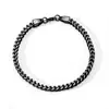 Pulsera Cubana de Acero Inoxidable Hip-Hop Transfronteriza, Pulsera Pulida por Ambos Lados, Pulsera de Acero de Titanio Estilo Punk de Alta Gama para Hombres y Mujeres