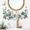 Nuevas y divertidas pegatinas de pared f138 con acuarela, plantas verdes, flores y mariposas para dormitorio, sala de estar y hogar, venta al por mayor