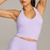 Top deportivo ONER de estilo europeo y americano con cuello halter para mujer, camiseta sin mangas de yoga con almohadillas en el pecho, camiseta sin mangas deportiva para fitness, ropa de yoga