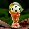 Llaveros de Arena Líquida Acrílica al por Mayor para el Mundial, Piezas Decorativas Creativas con Diseño de la Copa de Fútbol de la FIFA, Suministro Directo del Fabricante
