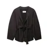 Ropa exterior estilo kimono para mujer Pb&Za 2025 Otoño Nuevo Estilo con Cinturón 8426329 + Pantalones de Globo 7627242