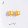 Loja de Ouro Puzuo Mesmo Estilo Ouro Areia Acessórios DIY Pingente Cartoon Hello Kitty da Sorte Contas para Pulseira Colar para Mulheres