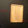 Plato para Pizza de Madera de Caucho Nuevo Plato para Comida Occidental Cuadrado Irregular Bandeja para Filete Sushi Deli Tabla para Pizza
