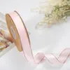 Preço Especial de Liquidação Fita para Embalagem de Flores 2,5cm Fita de Cetim Canelada com Relevo Dourado Fita para Embalagem de Presentes Atacado