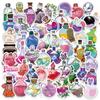 50 adesivos de grafite de poção mágica de desenho animado para capa de celular, capacete, iPad, decoração de diário, adesivo de PVC autoadesivo