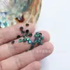 Parche para Manicura de Gota de Aceite de Concha de 4 mm Anillo de Disco de Papel de Paua Lentejuela para Uñas Horquilla Antigua de Bricolaje Accesorios de Joyería