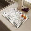 Tapete de Cocina Retro de Tierra de Diatomeas para Escurrir Encimera Tapete Absorbente Mesa de Comedor Mesa de Centro Salvamanteles Aislante del Calor Posavasos de Secado Rápido Tapete Antiescaldante