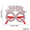 Novos Óculos de Decoração para Festa de Aniversário Infantil Adereços de Atmosfera de Aniversário Armação de Óculos com Letras Feliz Aniversário