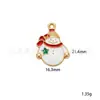 BA-42 Adornos Navideños Alas Ángel Muñeco de Nieve Copo de Nieve diy Accesorios de Aleación Llavero Colgante Encanto Mayoreo