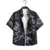Camisa Floral Artística Harajuku de Manga Corta para Vacaciones de Verano en la Playa Festival de Salpicaduras de Agua de Tailandia Yunnan Estilo Hawaiano Unisex