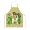 Alpaca de dibujos animados algodón lino delantal sin mangas antiadherente Cocina hogar cocina cintura colgar cuello babero para niños venta al por mayor
