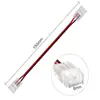 Conector terminal de 2 pines de 10 mm para tira de lámpara COB, conector rápido de cristal transparente, sin soldadura, cabeza única de alambre