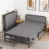 Cama de solteiro dobrável para uso doméstico, cama simples para dormitório de adultos, cama de painel de fibra para quarto de aluguel, cama de ferro portátil, cama de acompanhante, cama extra