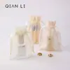 Bolsa de Malla Transparente Cosméticos Joyería Empaque Bolsa de Regalo Sensación de Alta Gama Cordón Bolsa de Organza con Cordón Personalizado