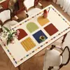 Jogo Americano Retro Estilo Americano, Toalha de Mesa de Luxo Leve e de Alta Qualidade, Impermeável, à Prova de Óleo, Lavável, Resistente ao Calor, Protetor de Superfície para Mesa de Centro
