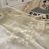 Pantaletas de encaje sexy de cintura media estilo japonés, delgadas, transpirables, para mujer, bragas de encaje femeninas