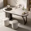 Silla de Té de Lujo Ligero Estilo Italiano, Taburete de Maquillaje Simple Moderno, Silla de Ocio de Personalidad para Sala de Estar, Celebridad de Internet, Negociación, Taburete Redondo con Respaldo