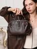 Bolso de Mano Tipo Boston de Alta Venta en Comercio Exterior para Mujer 2026 Nuevo Moda Tendencia Cuero Genuino Bolso Cruzado Bolso de Hombro para Mujer