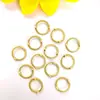 Acessórios Banhados a Ouro 14K, Círculos Redondos que Preservam a Cor com Furos Retos para Passar Contas, Anéis de Contas, Brincos de Contas, Pulseiras, Colares, Joias