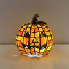 Adorno de linterna de calabaza de vidrio para Halloween, nuevo producto transfronterizo, artesanía decorativa de Acción de Gracias, adorno pequeño, artesanía Tiffany