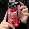 Aplicável ao Vidro Temperado para Apple 18PRO 17PROMAX Capa Protetora Coração Vermelho iPhone16 Romântico 17E