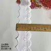 Algodón de punto de fábrica encaje de algodón bordado calado de agujeros encaje hueco código de barras dobladillo de ropa para niños accesorios de ropa