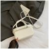 Bolsas para Mujer 2026 Nuevo Bolso de Mano Retro de Nicho Bolso Cuadrado Pequeño Cruzado de Hombro de Textura de Alta Gama Simple y Exquisito