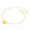 Collar con colgante Ruyi de oro antiguo latón chapado oro de arena de Vietnam oro amarillo duro 3D moda nacional candado Ruyi de ábaco