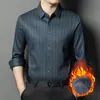Nueva camisa térmica cálida de invierno para hombre, forrada de polar, alta calidad, resistente al frío