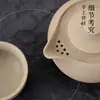 Juego de té de cerámica rústica transfronterizo para la salud, juego de té portátil para viajes, taza de servicio rápido, juego de té para acampar al aire libre, taza de té con logo