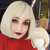 Atacado de fábrica peruca feminina franja arrumada cabelo curto cabeça bobo conjunto de perucas de estilo moda Joker diário