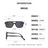 Gafas de Sol de Doble Puente Miding, Protección UV, Gafas para Conducir, Gafas de Sol con Montura Grande en Forma de T, Gafas de Sol para Fotografía Callejera
