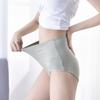 Ropa interior de algodón peinado para mujer, algodón puro, cintura alta, calzones realzadores de cadera, estampado de letras, entrepierna antibacteriana transpirable de artemisa