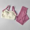 Conjunto de Roupa de Yoga Série Orelha de Gatinho de Alta Intensidade, Conjunto Esportivo de Duas Peças, Conjunto de Roupa de Yoga Feminino para Academia